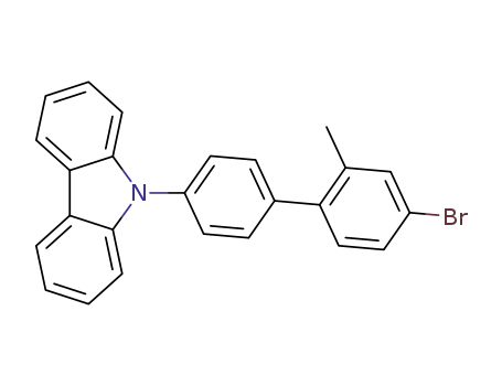 Molecular Structure of 1404363-93-4 (9-(4'-bromo-2'-methylbiphenyl-4-yl)-9H-carbazole)