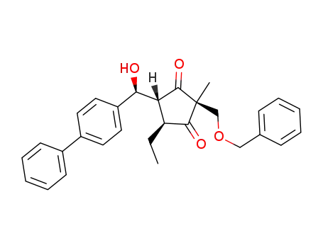 (2S,4R,5S)-4-((S)-[1,1'-biphenyl]-4-yl(hydroxy)methyl)-2-((benzyloxy)methyl)-5-ethyl-2-methylcyclopentane-1,3-dione