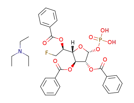 triethylammonium 2,3,5-tri-O-benzoyl-6-deoxy-6-fluoro-α-D-galactofuranose monophosphate