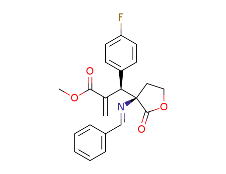 methyl 2-((R)-((R)-3-((E)-benzylideneamino)-2-oxotetrahydrofuran-3-yl)(4-fluorophenyl)methyl)acrylate
