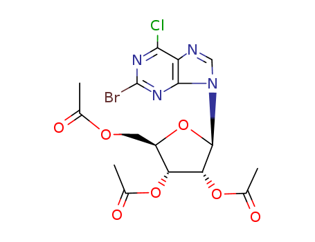 6-Chloro-2-bromo-9-(2,3,5-tri-O-acetyl)-beta-D-ribofuranosyl-9H-purine