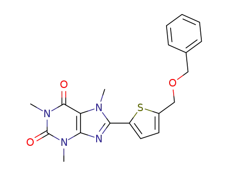 8-(5-((benzyloxy)methyl)thiophen-2-yl)-1,3,7-trimethyl-2,3,6,7-tetrahydro-1H-purine-2,6-dione