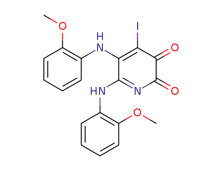 4-iodo-5,6-di(o-methoxyanilino)pyridine-2,3-dione