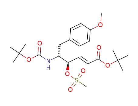 tert-butyl (4R,5R,2E)-5-[N-(tert-butoxycarbonyl)amino]-4-[(methylsulfonyl)oxy]-6-(4-methoxyphenyl)hex-2-enoate