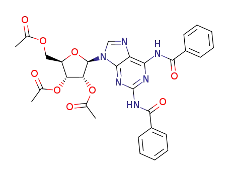 2,6-dibenzamido-9-(2',3',5'-tri-O-acetyl-β-D-ribofuranosyl)purine