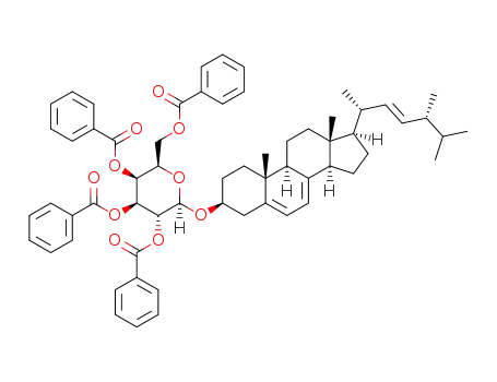 Molecular Structure of 1390620-14-0 (ergosterol-3-O-(2,3,4,6-tetra-O-benzoyl-β-D-galactopyranoside))