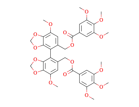 Molecular Structure of 1377829-18-9 ((4,4'-dimethoxy-5,6,5',6'-dimethylenedioxybiphenyl-2,2'-diyl)-bis(methylene) bis(3,4,5-trimethoxybenzoate))