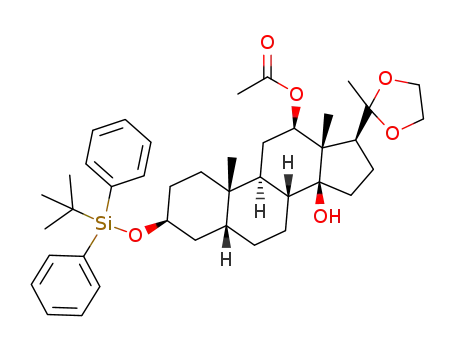 3β-(tert-butyldiphenylsiloxy)-20,20-ethylenedioxy-14β-hydroxy-5β-pregn-12β-acetate