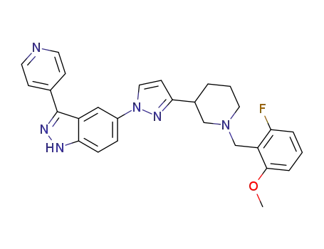 5-(3-(1-(2-fluoro-6-methoxybenzyl)piperidin-3-yl)-1H-pyrazol-1-yl)-3-(pyridin-4-yl)-1H-indazole