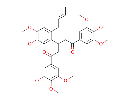 (E)-3-(2-(but-2-enyl)-4,5-dimethoxyphenyl)-1,5-bis(3,4,5-trimethoxyphenyl)pentane-1,5-dione