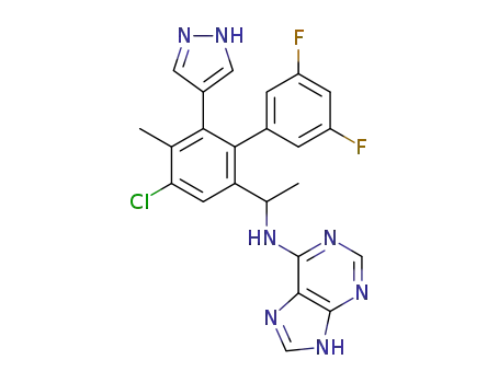 N-{1-[4-chloro-3',5'-difluoro-5-methyl-6-(1H-pyrazol-4-yl)biphenyl-2-yl]ethyl}-9H-purin-6-amine