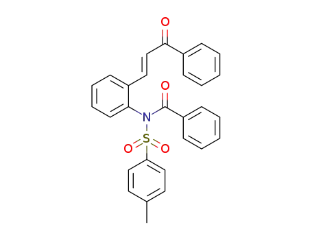 N-(2-((E)-3-oxo-3-phenylprop-1-en-1-yl)phenyl)-N-tosylbenzamide