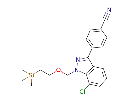 4-(7-chloro-1-((2-(trimethylsilyl)ethoxy)methyl)-1H-indazol-3-yl)benzonitrile