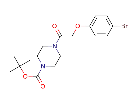 Molecular Structure of 1147343-55-2 (tert-butyl 4-(2-(4-bromophenoxy)acetyl)piperazine-1-carboxylate)