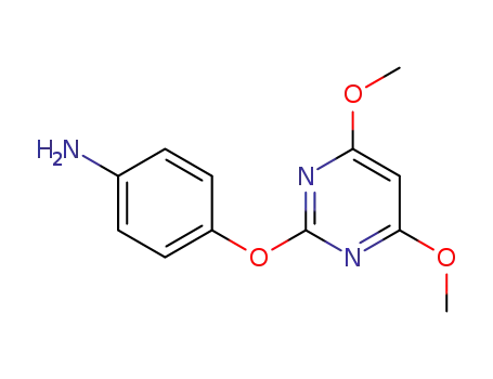Molecular Structure of 1311199-93-5 (4-(4,6-dimethoxypyrimidin-2-yloxy)benzenamine)