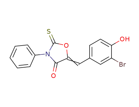 5-(3-bromo-4-hydroxybenzylidene)-3-phenyl-2-thioxo-1,3-oxazolidin-4-one