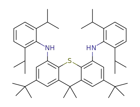 Molecular Structure of 1384933-47-4 (4,5-bis(2,6-diisopropylanilino)-2,7-di-tert-butyl-9,9-dimethylthioxanthene)