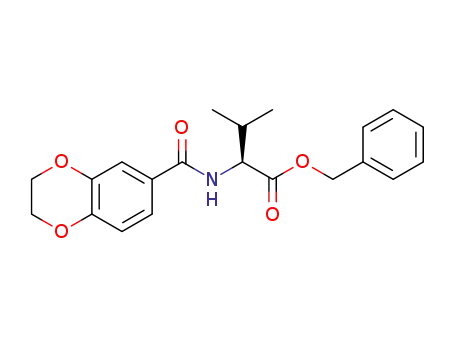 Molecular Structure of 1391931-81-9 ((S)-benzyl 2-(2,3-dihydrobenzo[b][1,4]dioxine-6-carboxamido)-3-methylbutanoate)