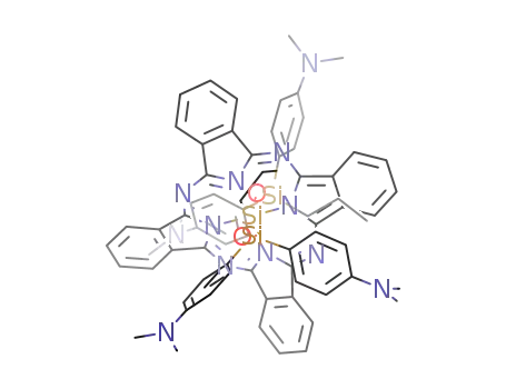 Molecular Structure of 1421834-71-0 ({bis-[bis-(p-N,N-dimethylaminophenyl)]propylsilyloxyl} silicon(IV) phthalocyanine)