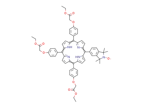 5,10,15-tris[4''-carboethoxymethyleneoxyphenyl-20-(1',1',3',3'-tetramethylisoindolin-2'-yloxyl-5'-yl)]porphyrin