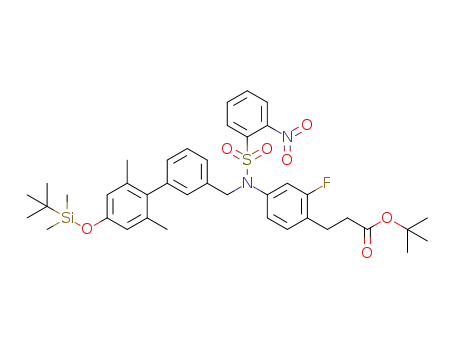 tert-butyl 3-(4-{[(4'-{[tert-butyldimethylsilyl]oxy}-2',6'-dimethylbiphenyl-3-yl)methyl][(2-nitrophenyl)sulfonyl]amino}-2-fluorophenyl)propanoate