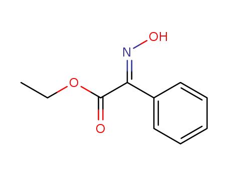 Molecular Structure of 135765-81-0 ((E)-ethyl 2-hydroxyimino-2-phenylacetate)