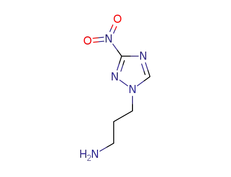 Molecular Structure of 1179611-61-0 (3-(3-nitro-1H-1,2,4-triazol-1-yl)propan-1-amine)