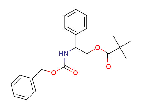 Molecular Structure of 1355078-53-3 (2-benzyloxycarbonylamino-2-phenylethyl pivalate)