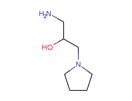 Molecular Structure of 39849-47-3 (1-amino-3-(1-pyrrolidinyl)-2-propanol(SALTDATA: FREE))
