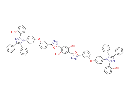 2,5-bis(5-(3-(4-(2-(2-hydroxyphenyl)-4,5-diphenyl-1H-imidazole-1-yl)phenoxy)phenyl)-1,3,4-oxadiazole-2-yl)benzene-1,4-diol