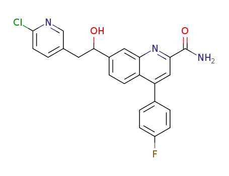 7-[2-(6-chloropyridin-3-yl)-1-hydroxyethyl]-4-(4-fluorophenyl)quinoline-2-carboxamide