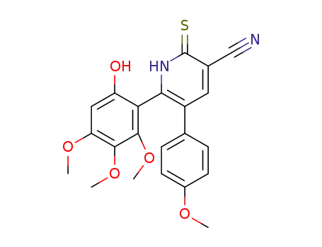 3-cyano-6-(4,5,6-trimethoxy-2-hydroxyphenyl)-5-(4-methoxyphenyl)pyridine-2(1H)-thione
