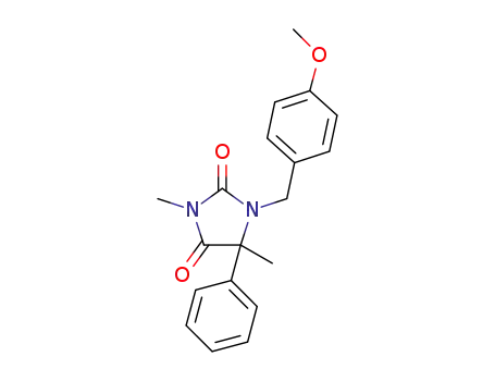 1-[(4-methoxyphenyl)methyl]-3,5-dimethyl-5-phenylimidazolidine-2,4-dione