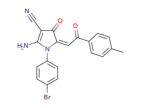 (5E)-2-amino-1-(4-bromophenyl)-5-[2-(4-methylphenyl)-2-oxoethylidene]-4-oxo-1H-4,5-dihydropyrrole-3-carbonitrile