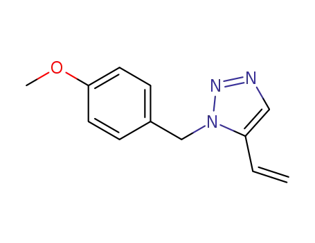 Molecular Structure of 1431946-51-8 (1-methoxybenzyl-5-vinyl-(1H)-1,2,3-triazole)