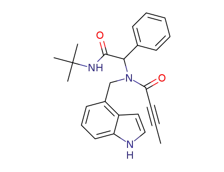N-((1H-indol-4-yl)methyl)-N-(2-(tert-butylamino)-2-oxo-1-phenylethyl)but-2-ynamide