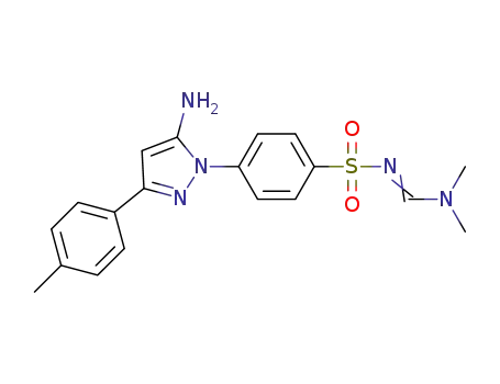 4-[5-amino-3-(4-methylphenyl)-1H-pyrazol-1-yl]-N-[(dimethylamino)methylidene]benzenesulfonamide