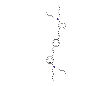 3,3'-((1E,1'E)-(2,5-diiodo-1,4-phenylene)bis(ethene-2,1-diyl))bis(N,N-dibutylaniline)