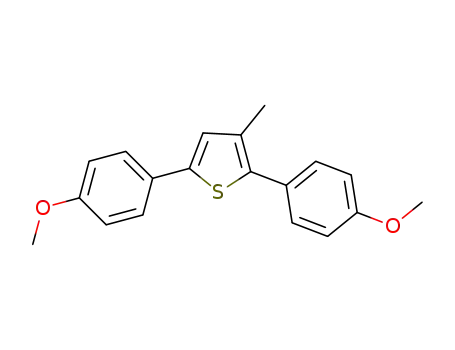 Molecular Structure of 1430419-41-2 (2,5-bis(4-methoxyphenyl)-3-methylthiophene)