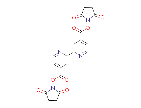 Molecular Structure of 116565-70-9 (2,5-Pyrrolidinedione, 1,1'-[[2,2'-bipyridine]-4,4'-diylbis(carbonyloxy)]bis-)