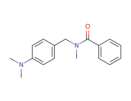 Molecular Structure of 81054-32-2 (4-(N-Methyl-benzamidomethyl)-N,N-dimethylanilin)