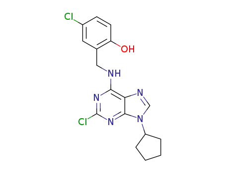 4-chloro-2-[(2-chloro-9-cyclopentyl-9H-purin-6-ylamino)methyl]phenol