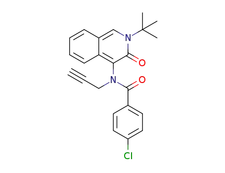 N-(2-(tert-butyl)-3-oxo-2,3-dihydroisoquinolin-4-yl)-4-chloro-N-(prop-2-ynyl)benzamide