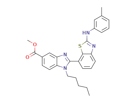 methyl 2-{2-[(3-methylphenyl)amino]-1,3-benzothiazol-7-yl}-1-pentyl-1H-benzimidazole-5-carboxylate