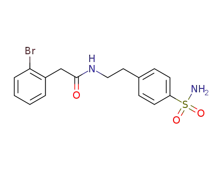 Molecular Structure of 1446750-92-0 (4-[2-(2-bromophenyl)acetamidoethyl]benzenesulfonamide)