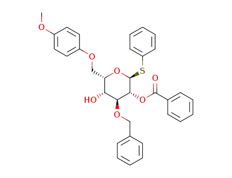 phenyl 2-O-benzoyl-3-O-benzyl-4-O-levulinoyl-6-O-(p-methoxyphenyl)-1-thio-α-L-idopyranoside