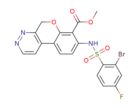 methyl 7-(2-bromo-4-fluorobenzenesulfonylamino)-10H-9-oxa-1,2-diazaphenanthrene-8-carboxylate
