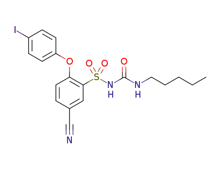 N-pentyl-N'-[2-(4-iodophenoxy)-5-cyanobenzenesulfonyl]urea