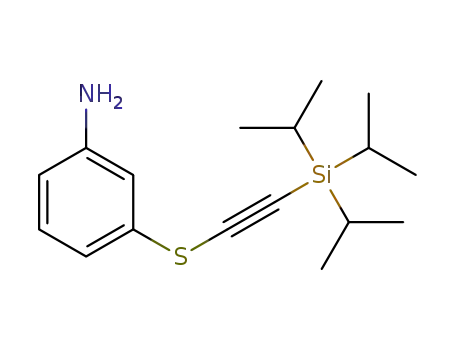 Molecular Structure of 1443746-58-4 (3-(((triisopropylsilyl)ethynyl)thio)aniline)