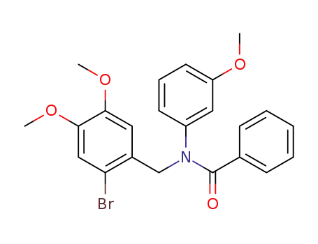 Molecular Structure of 1449388-54-8 (N-(2-bromo-4,5-dimethoxybenzyl)-N-(3-methoxyphenyl)benzamide)